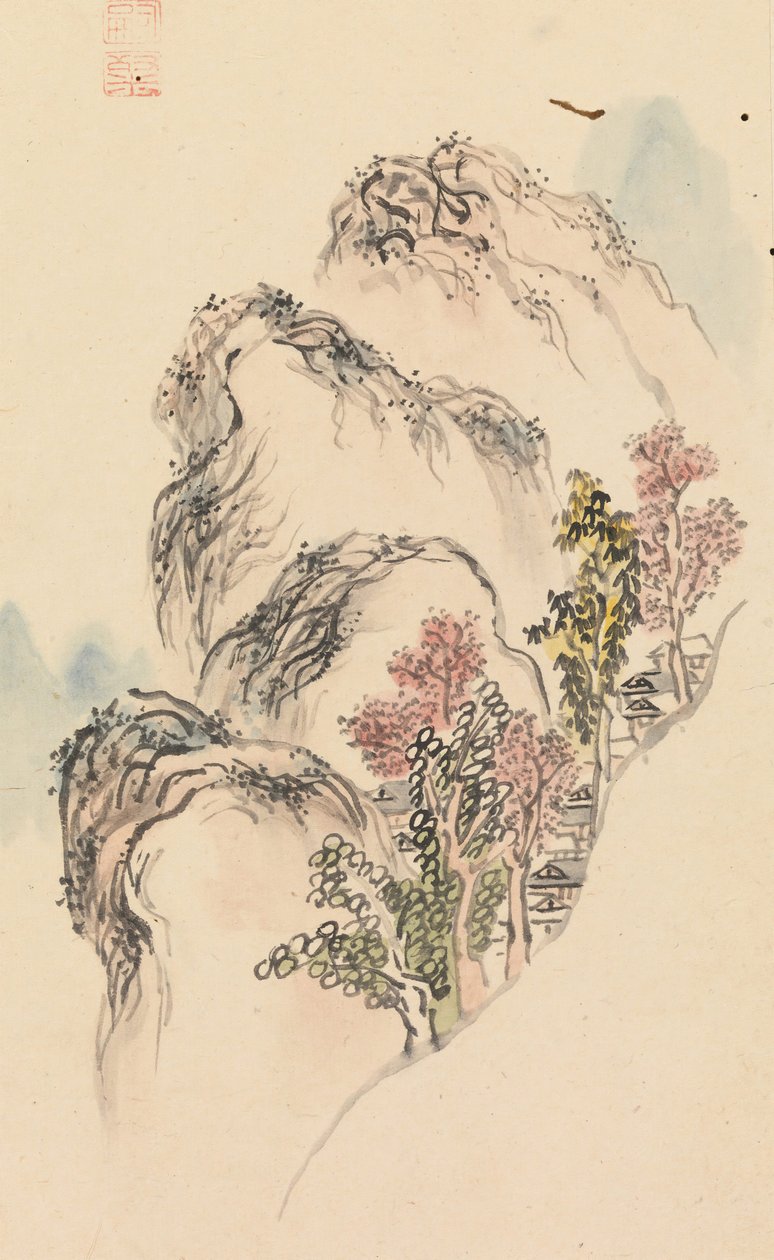 Maisemamaalausten albumi, 1700-luvun loppu. tekijältä Kuwayama Gyokushu