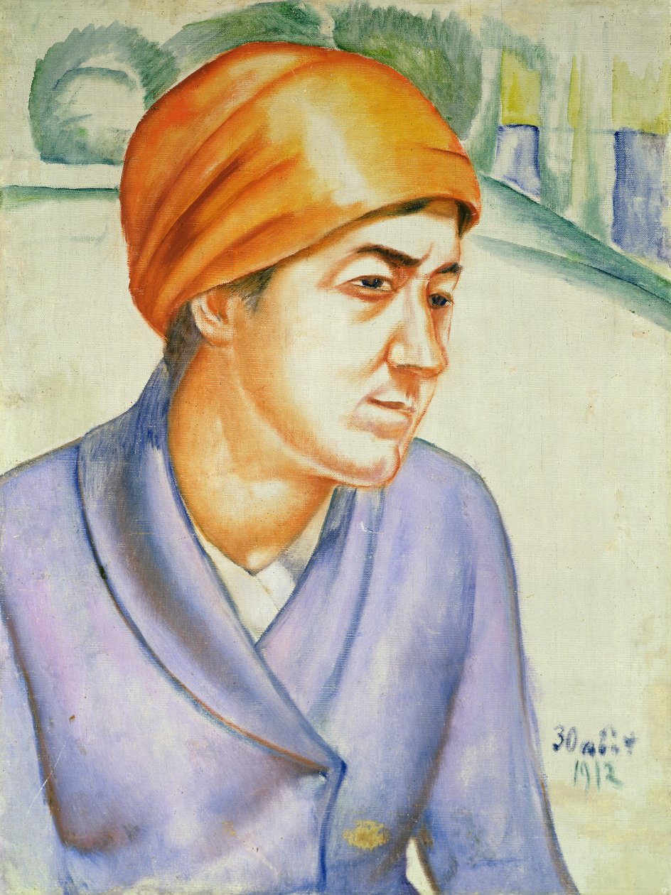 Työntekijän muotokuva, 1912 tekijältä Kuzma Sergeevich Petrov Vodkin