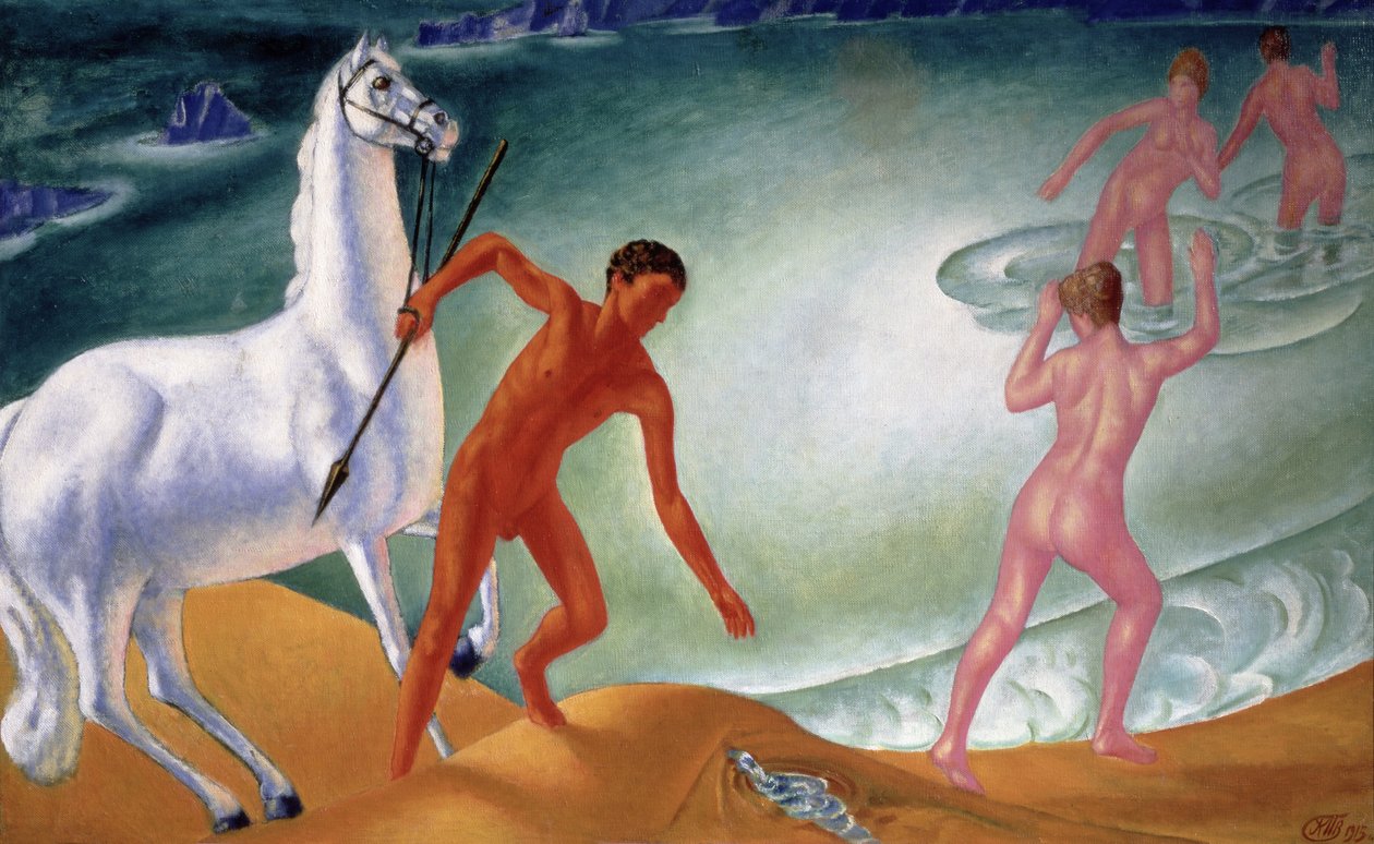 Janoinen soturi, 1915 tekijältä Kuzma Sergeevich Petrov Vodkin