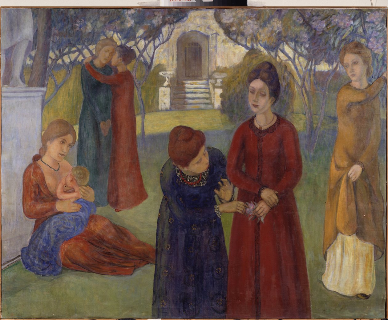 Kukkien kieli. Kuzma Sergeevich Petrov Vodkin (Petrov-Vodkin) (Kouzma Petrov Vodkin) (Petrov-Vodkin) (1878-1939), öljy kankaalle tekijältä Kuzma Sergeevich Petrov Vodkin