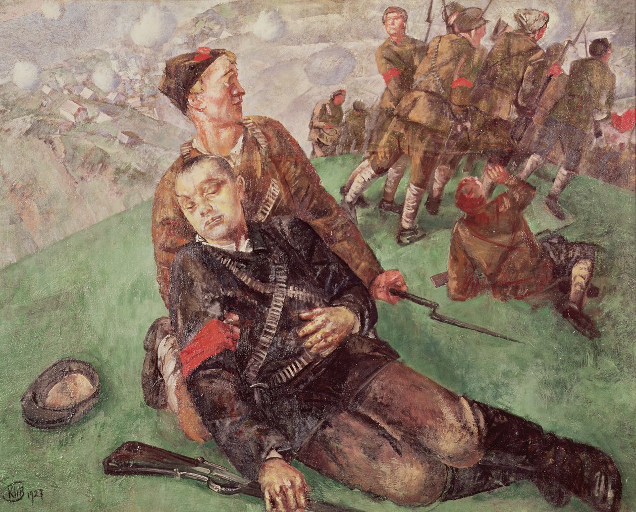 Kansanvaltuutetun kuolema, 1927 tekijältä Kuzma Sergeevich Petrov Vodkin