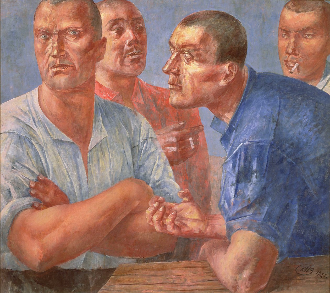 Työläiset tekijältä Kuzma Sergeevich Petrov Vodkin