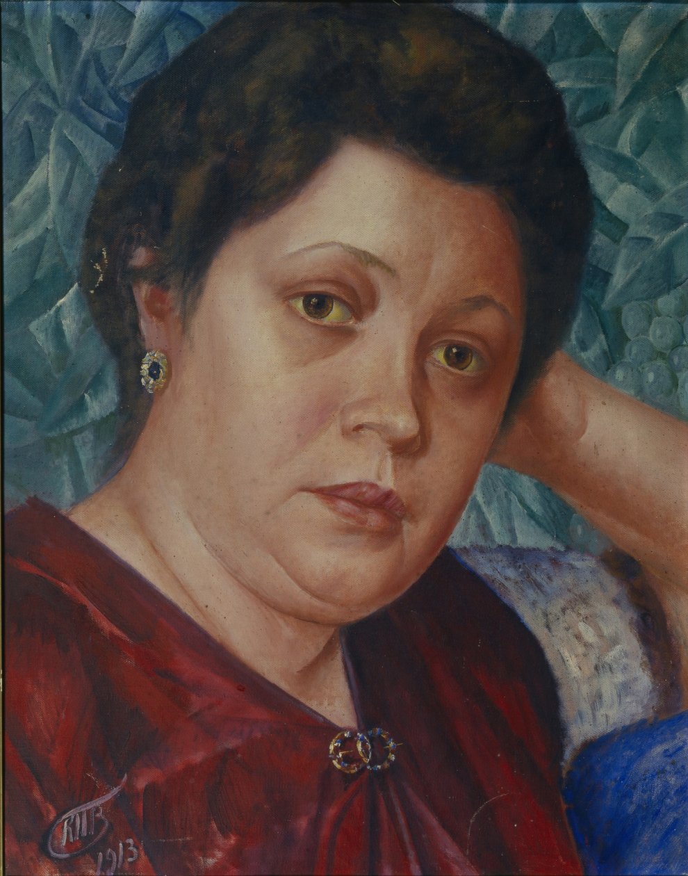 Muotokuva oopperalaulaja Vera Petrova-Zvantsevasta tekijältä Kuzma Sergeevich Petrov Vodkin