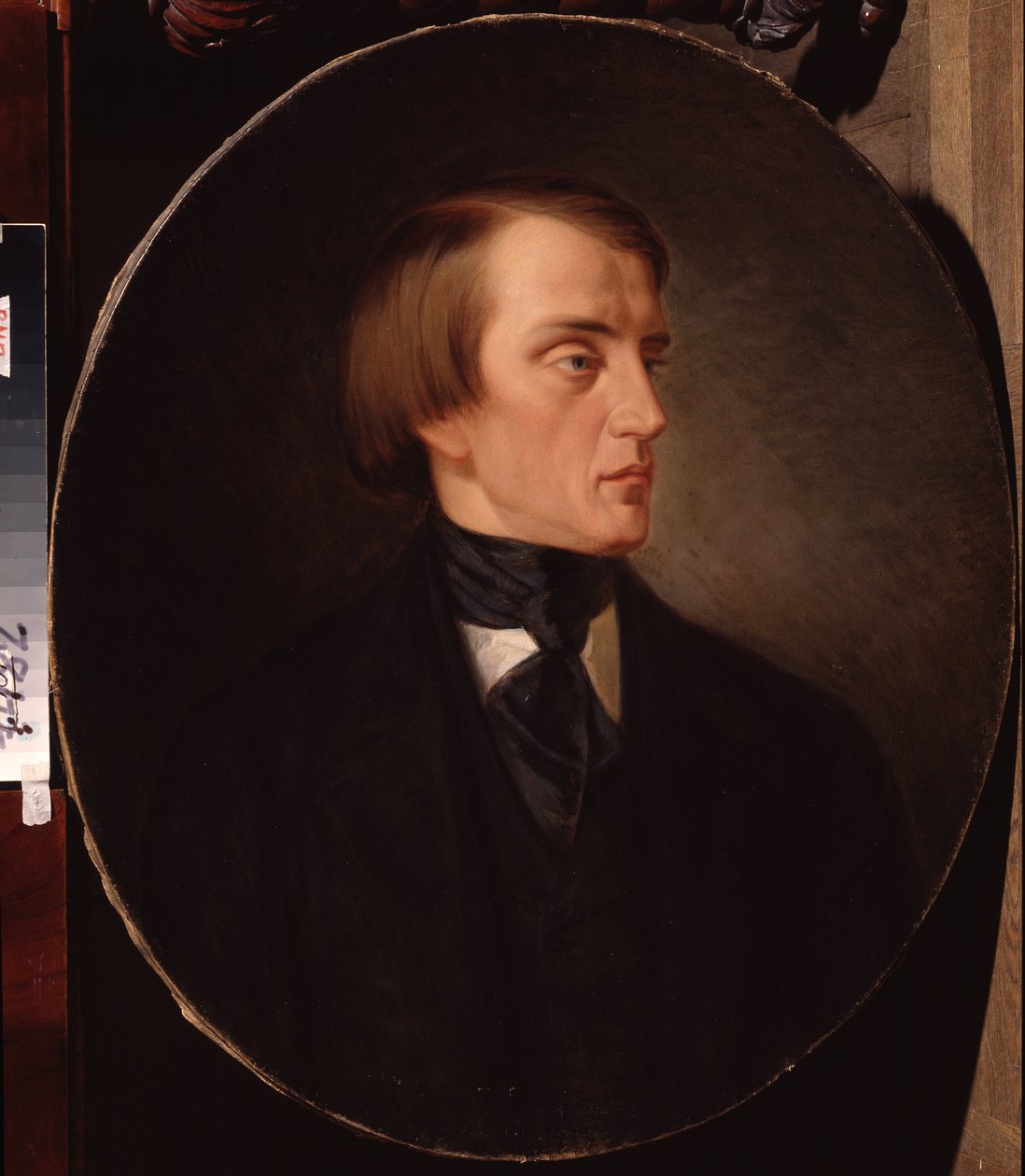 ""Venäläisen kirjallisuuskriitikon Vissarion Belinskin (Bielinski) (1811-1848) muotokuva" Kirill Gorbounov (Gorbunov) (1822-1891) maalaus 1876 Pushkinin muistomuseo, Pietari tekijältä Kyrill Antonovitch Gorbunov