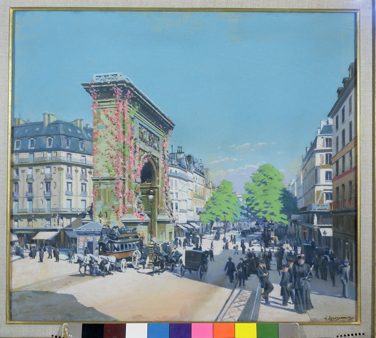 La Porte St. Denis, Pariisi, 1880 tekijältä L. Abeissonier