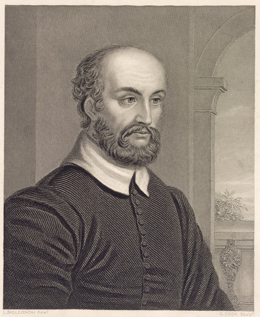 Andrea Palladio (1508-80), kaiverrus G. Cook tekijältä L. Bigleoschi
