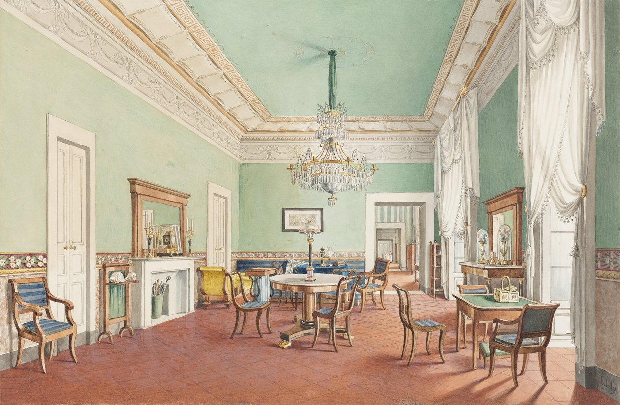 Salonki Palazzo Satrianossa Napolissa tekijältä L. Iely
