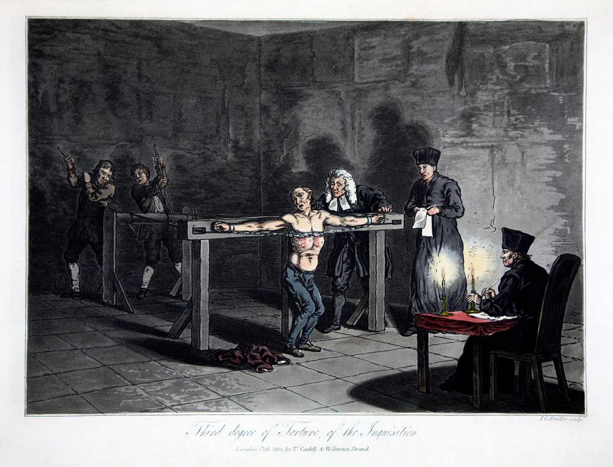 "Inkvisition kidutuksen kolmas aste", 1813. tekijältä LC Stadler