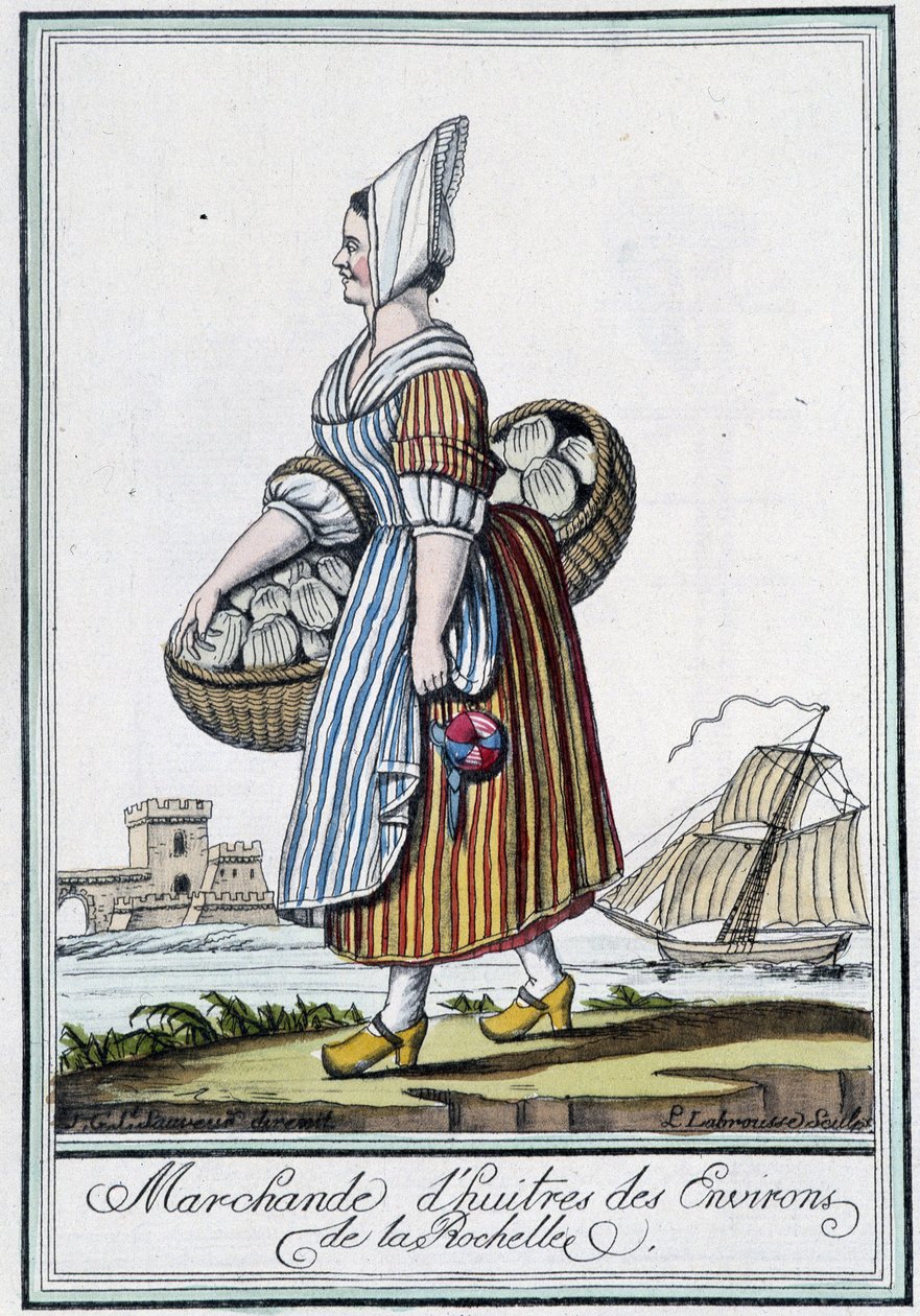 Osterikauppias La Rochellen ympäristössä (Charente Maritime) - J. Grasset St Sauveurin "matkailutietosanakirjassa", Deron, Pariisi tekijältä L.F. Labrousse