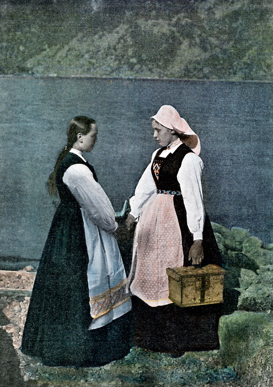 Postinainen, Sognafjorden, Norja, 1890 tekijältä L Boulanger