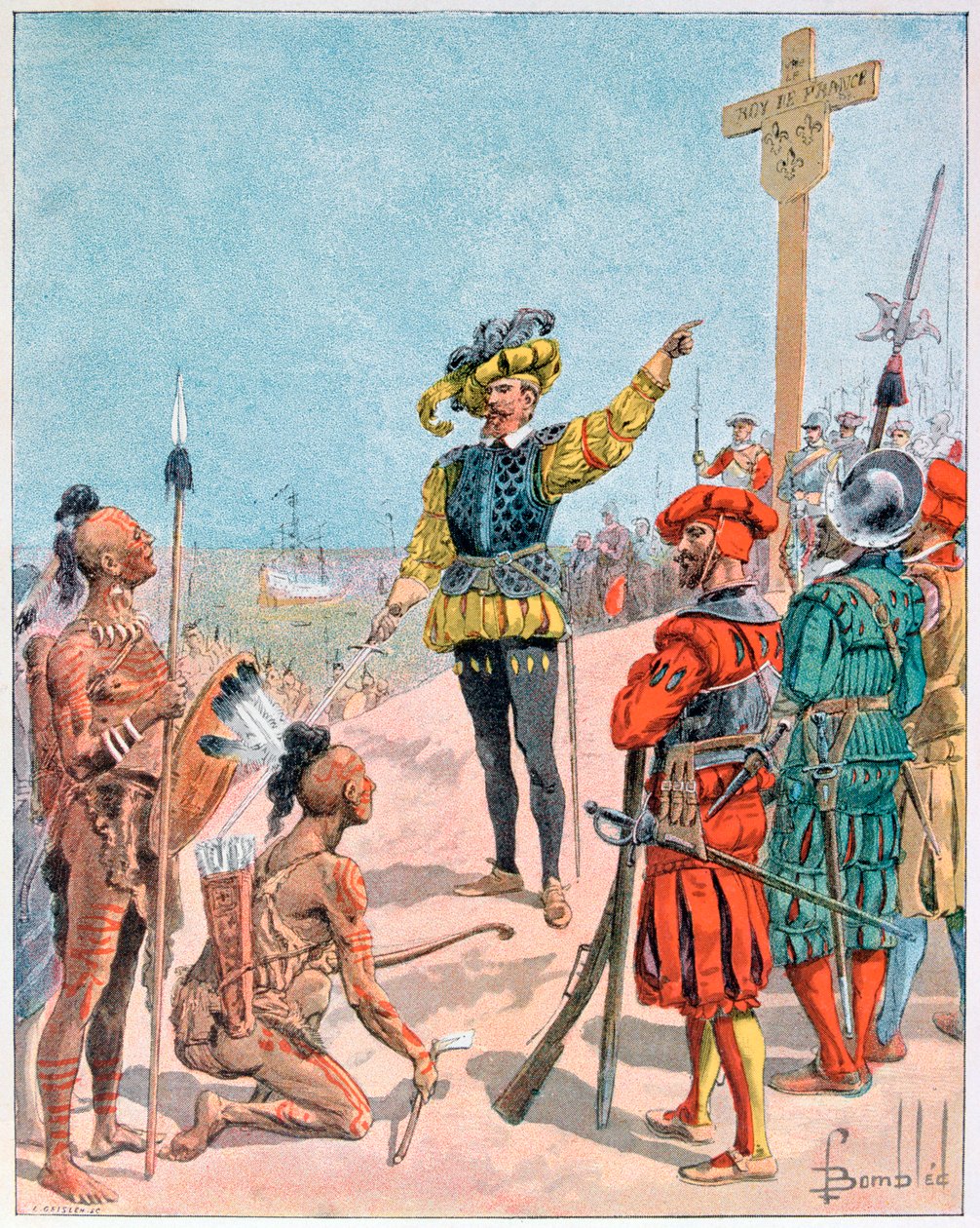 Jacques Cartier ottaa haltuunsa Gaspen lahden Kanadassa, 1534 1900 tekijältä L Geisleh