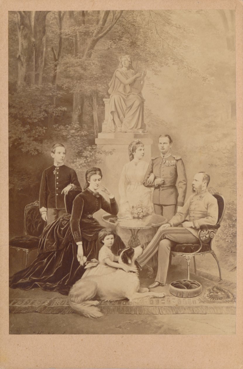 Franz Joseph I ja Elisabeth Itävallan ja heidän keisarillinen perheensä (kuva) (kuva) tekijältä L. T. Neumann