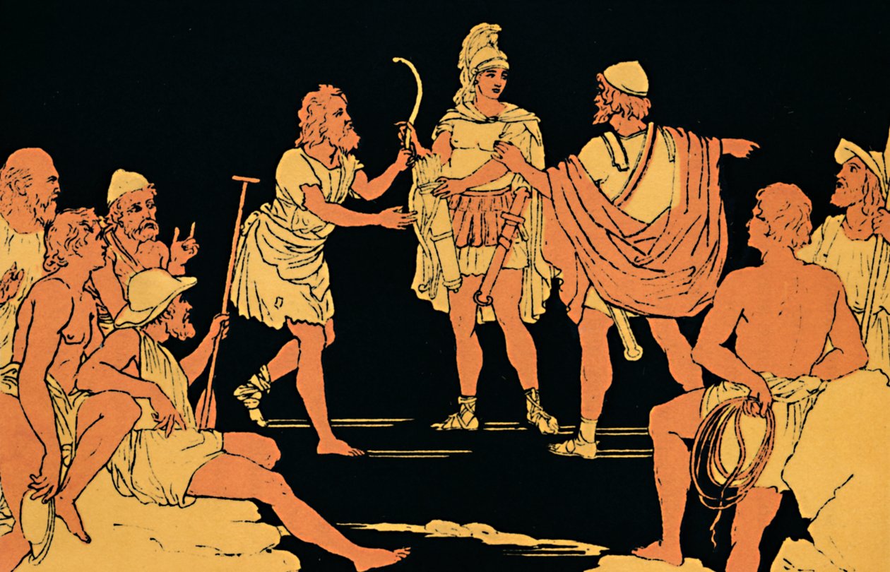"Neoptolemuksen parannus", 1880 tekijältä Lachmann