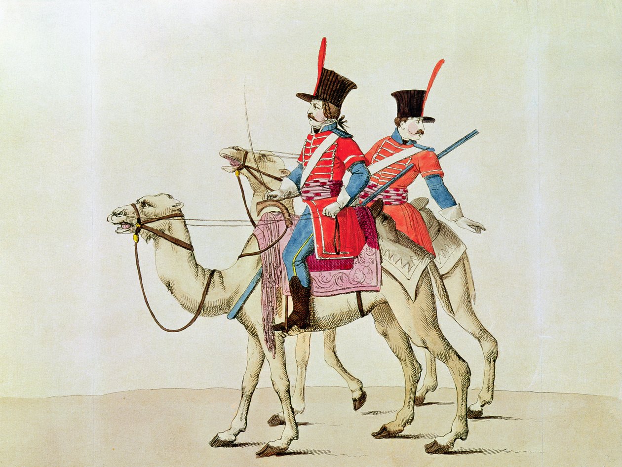 Dromedarirykmentin sotilaat, 1839 tekijältä Laderer