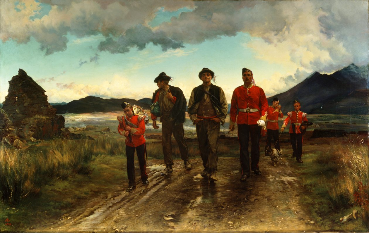 "Luetteloitu Connaught Rangersin puolesta": Rekrytointi Irlannissa, 1878 tekijältä Lady Butler