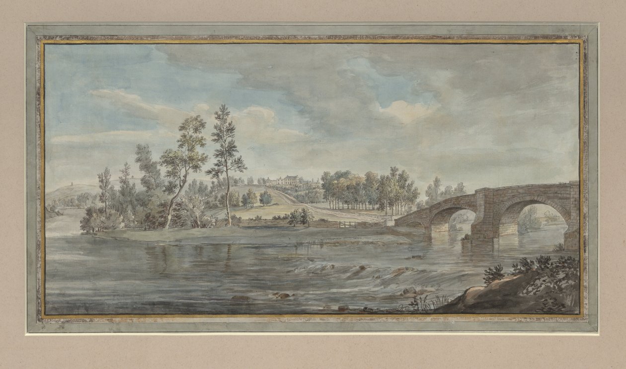 Ouzen silta, Armathwaite, n. 1770–1780 tekijältä Lady Mary Lowther