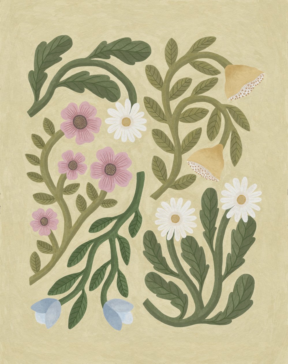 Folksy Florals, 2022 (digitaalinen) tekijältä Lady Ann de Borja