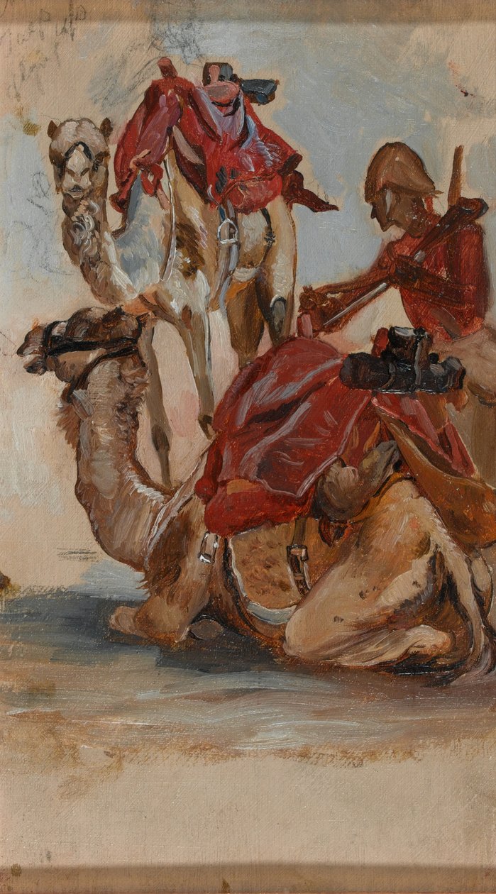Brittiläinen sotilas, Camel Corps, Egypti, 1. Sudanin sota, 1885 noin tekijältä Lady Butler