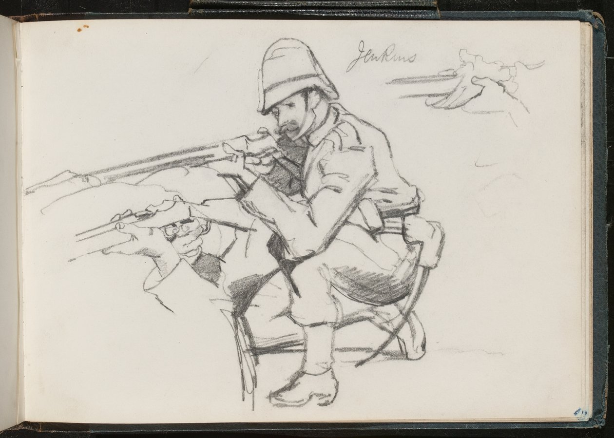 ?Jenkins? polvistui tulelle, 1879 tekijältä Lady Butler