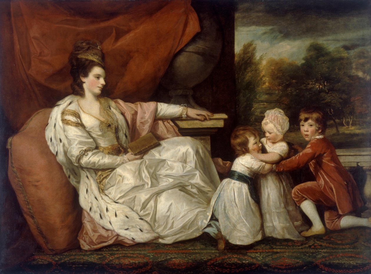 "Lady Charlotte Williams-Wynn ja hänen kolme vanhinta lasta", 1778 tekijältä Sir Joshua  Reynolds