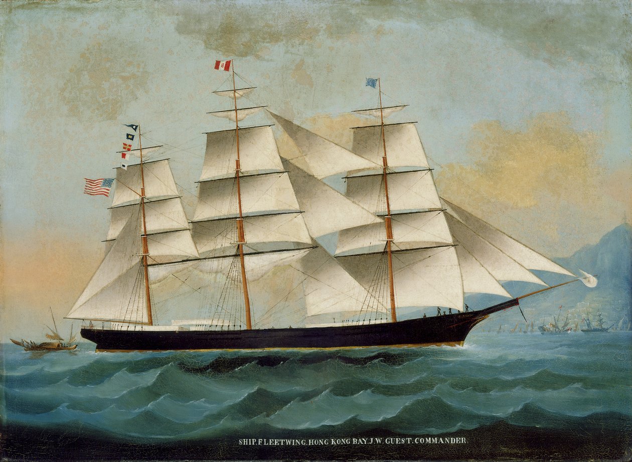 The Ship Fleetwing, Hong Kong Bay, J. W. Vieras, komentaja tekijältä Lai Sung