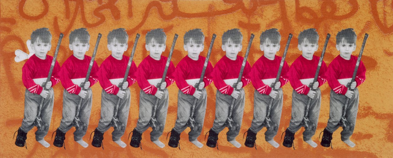 Children of War, children of peace, 1996 (silkkipaino kankaalle) (katso myös 279271) tekijältä Laila Shawa