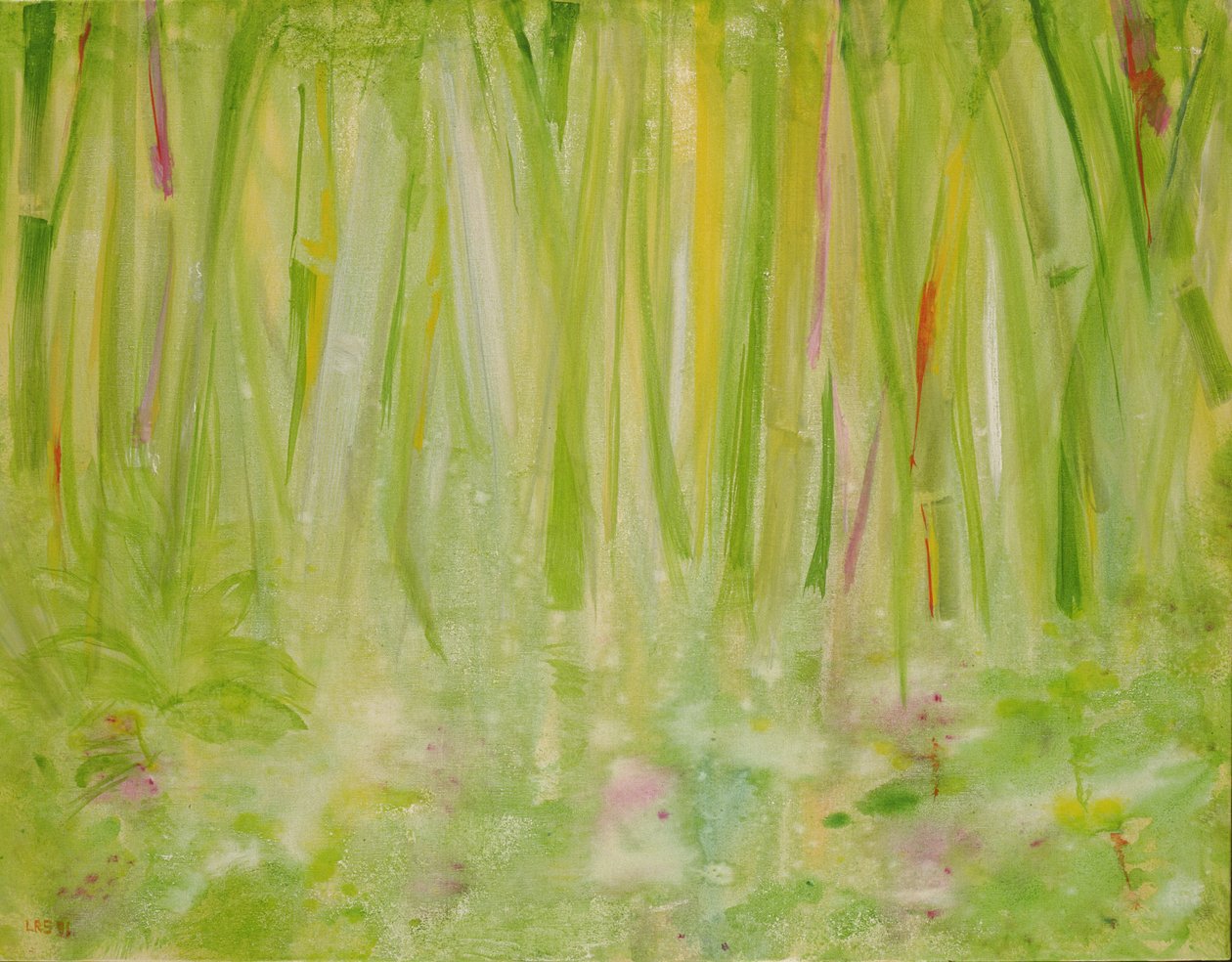Impression of the Rain Forest, 1991 (akryyli kankaalle) tekijältä Laila Shawa