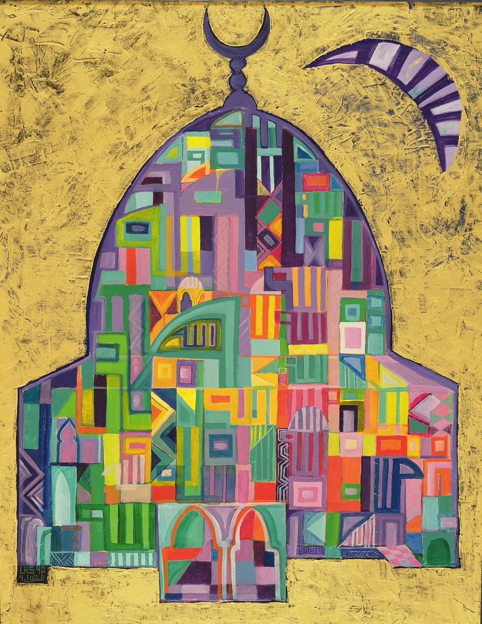 The House of God II, 1993-94 (akryyli kankaalle) tekijältä Laila Shawa