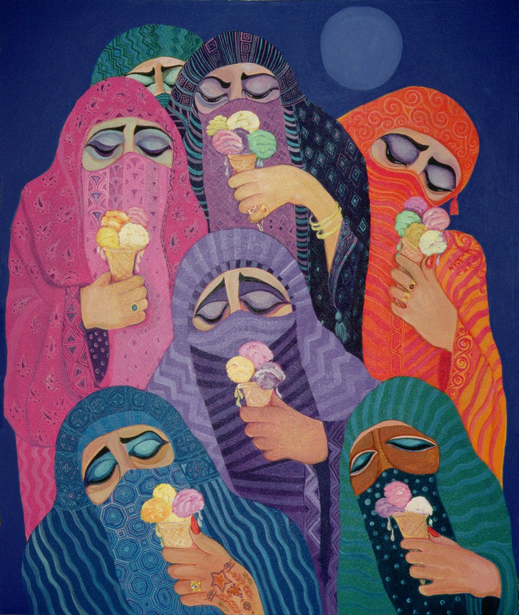 Mahdoton unelma, 1989 (akryyli kankaalle) tekijältä Laila Shawa