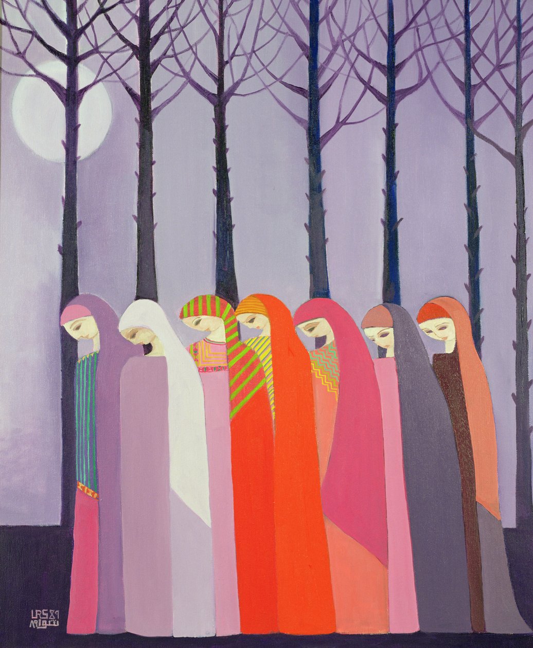 Walk in the Park, 1989 (akryyli kankaalle) tekijältä Laila Shawa