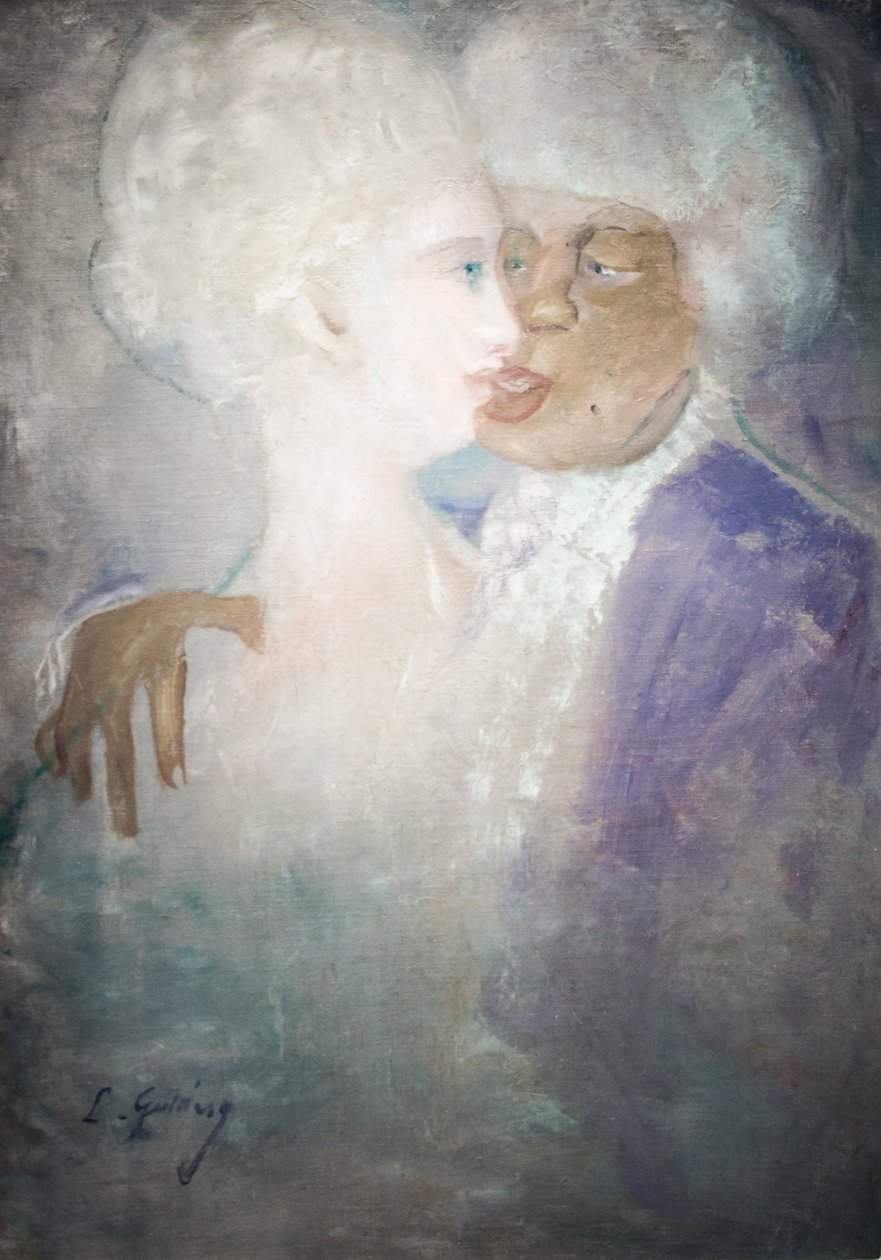 Englanti: Mulatto Man and Sculpture-white Woman tekijältä Lajos Gulácsy