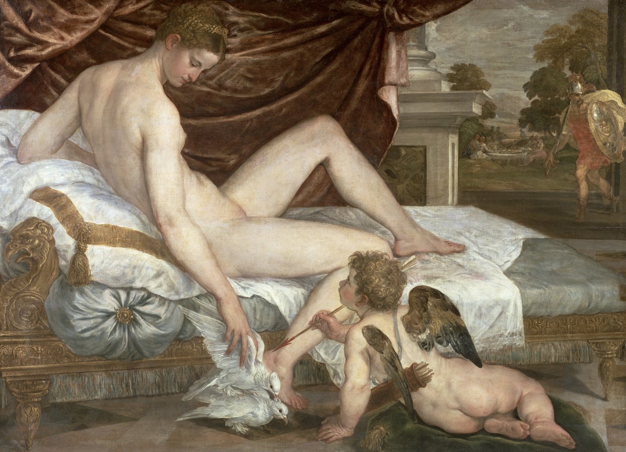 Venus ja Amor, noin 1555 tekijältä Lambert Sustris