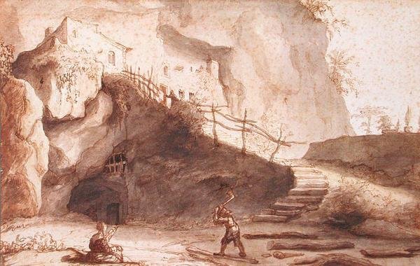 Rock Dwellings Saumurissa Loiren varrella tekijältä Lambert Doomer