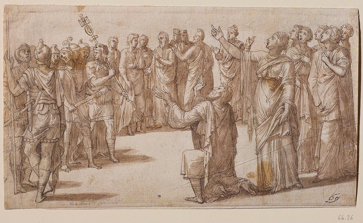 Augustus ja Tiburtine Sibyl, noin 1547. tekijältä Lambert Lombard