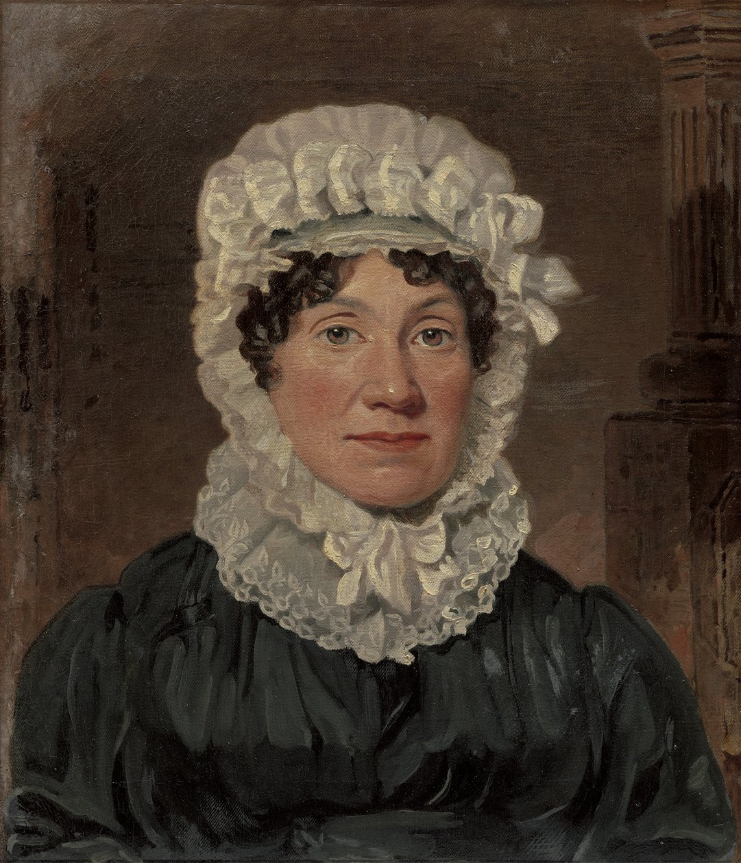 Rouva Ben Marshallin muotokuva (öljy kankaalle) (katso pari numerosta 158573) tekijältä Lambert Marshall