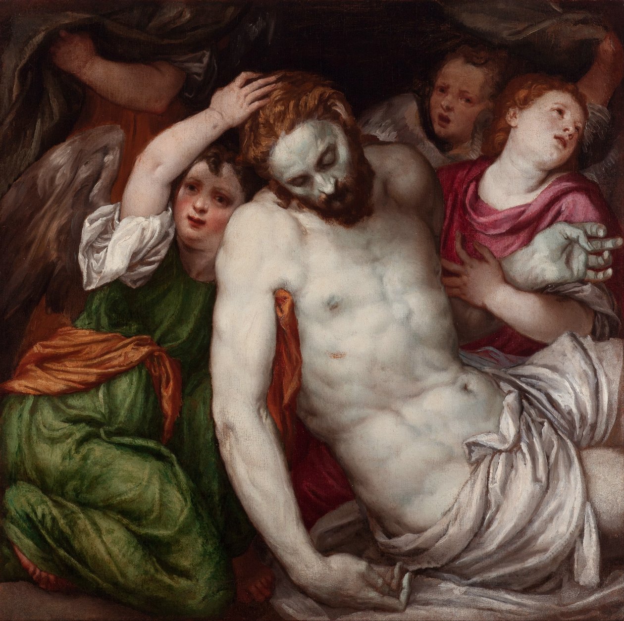 Pietà enkelien kanssa tekijältä Lambert Sustris