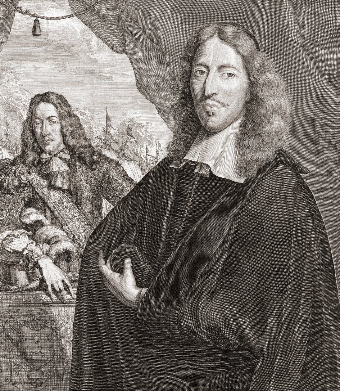 Johan de Witt eli Jan de Witt (oikealla) ja hänen veljensä Cornelis de Witt. tekijältä Lambert de Visscher