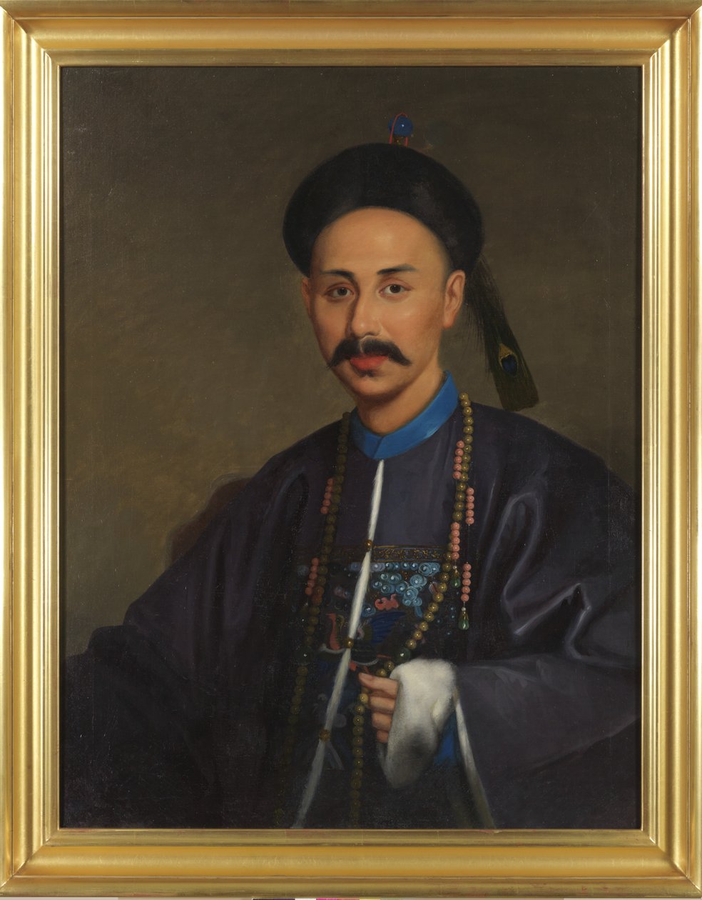 Muotokuva Samquasta, noin 1850 (öljy kankaalle). tekijältä Lamqua Lamqua