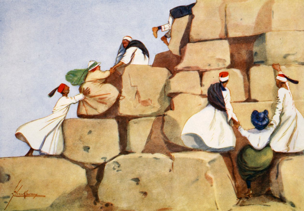 The Climbers, elokuvasta "The Light Side of Egypt", 1908 tekijältä Lance Thackeray