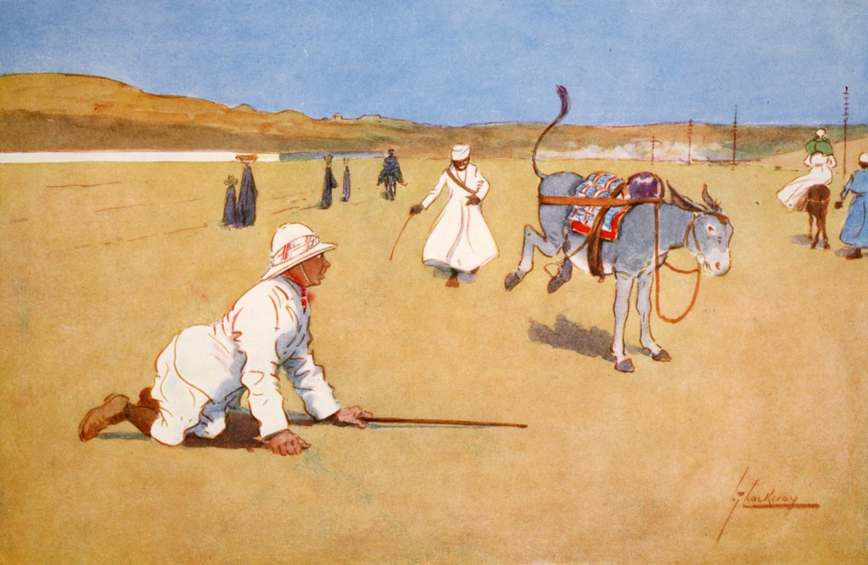 On the Dam Road, Assouan, elokuvasta The Light Side of Egypt, 1908 tekijältä Lance Thackeray