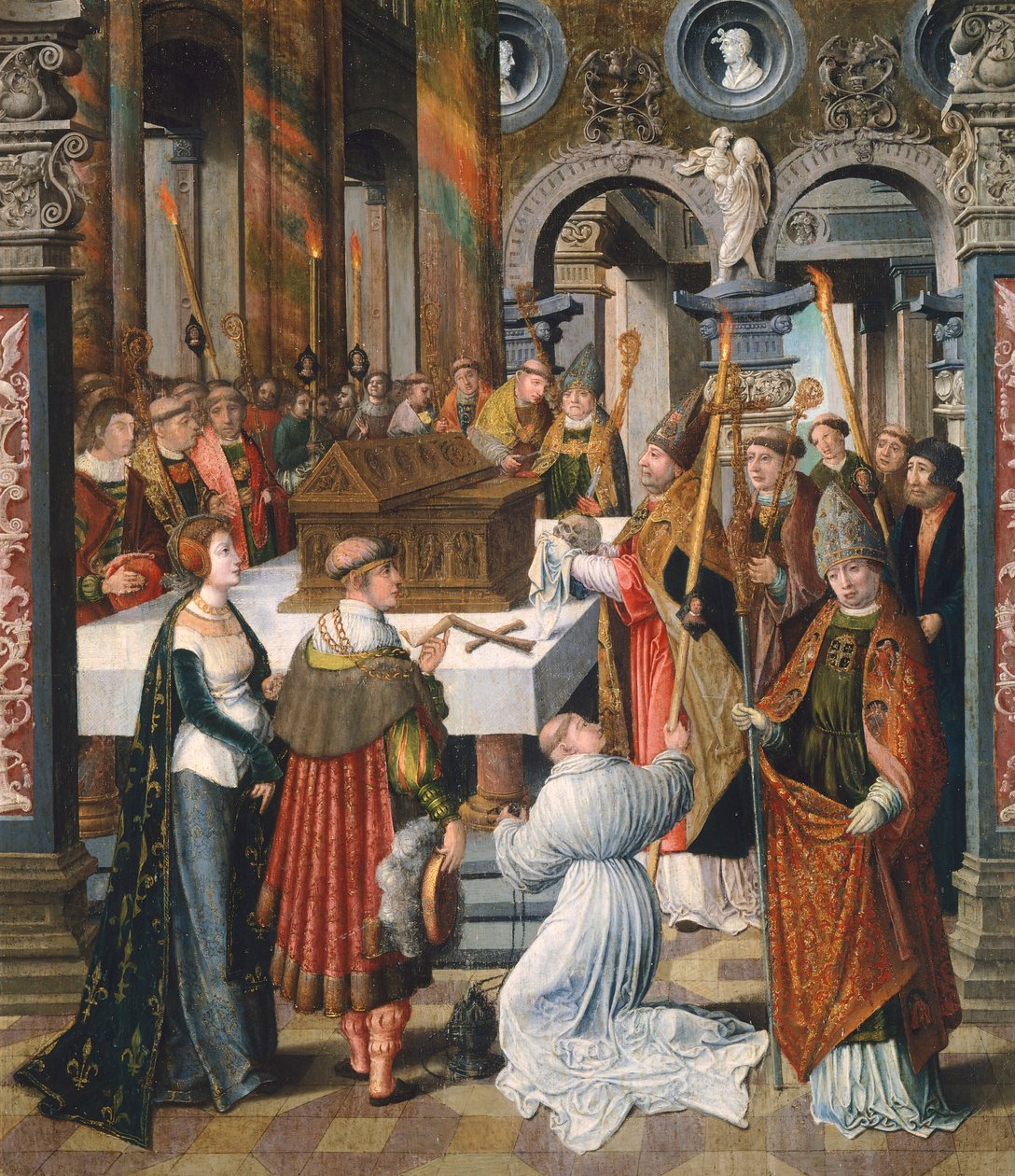 Messu, yksityiskohta Legend of St Bertinistä, kirjoittanut Lancelot Blondeel (1488-1581), paneeli tekijältä Lancelot Blondeel