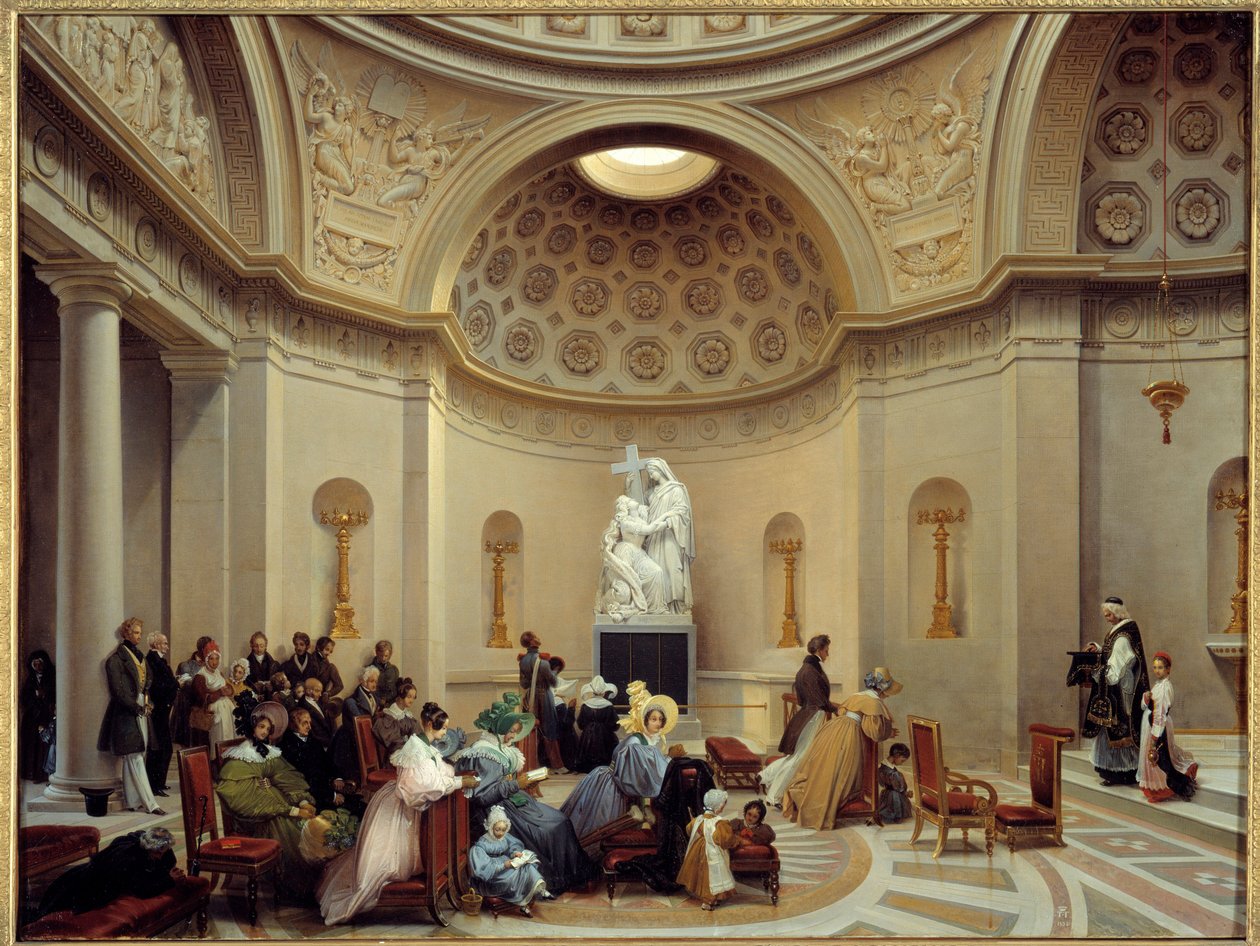 Seremonia sovituskappelissa vuonna 1835 (pariisilainen kappeli, joka sijaitsee osoitteessa 29, rue Pasquier, 8. kaupunginosassa). Theodore Turpin De Crissen (1782-1859) maalaus tekijältä Lancelot Théodore Turpin de Crissé de Crissé