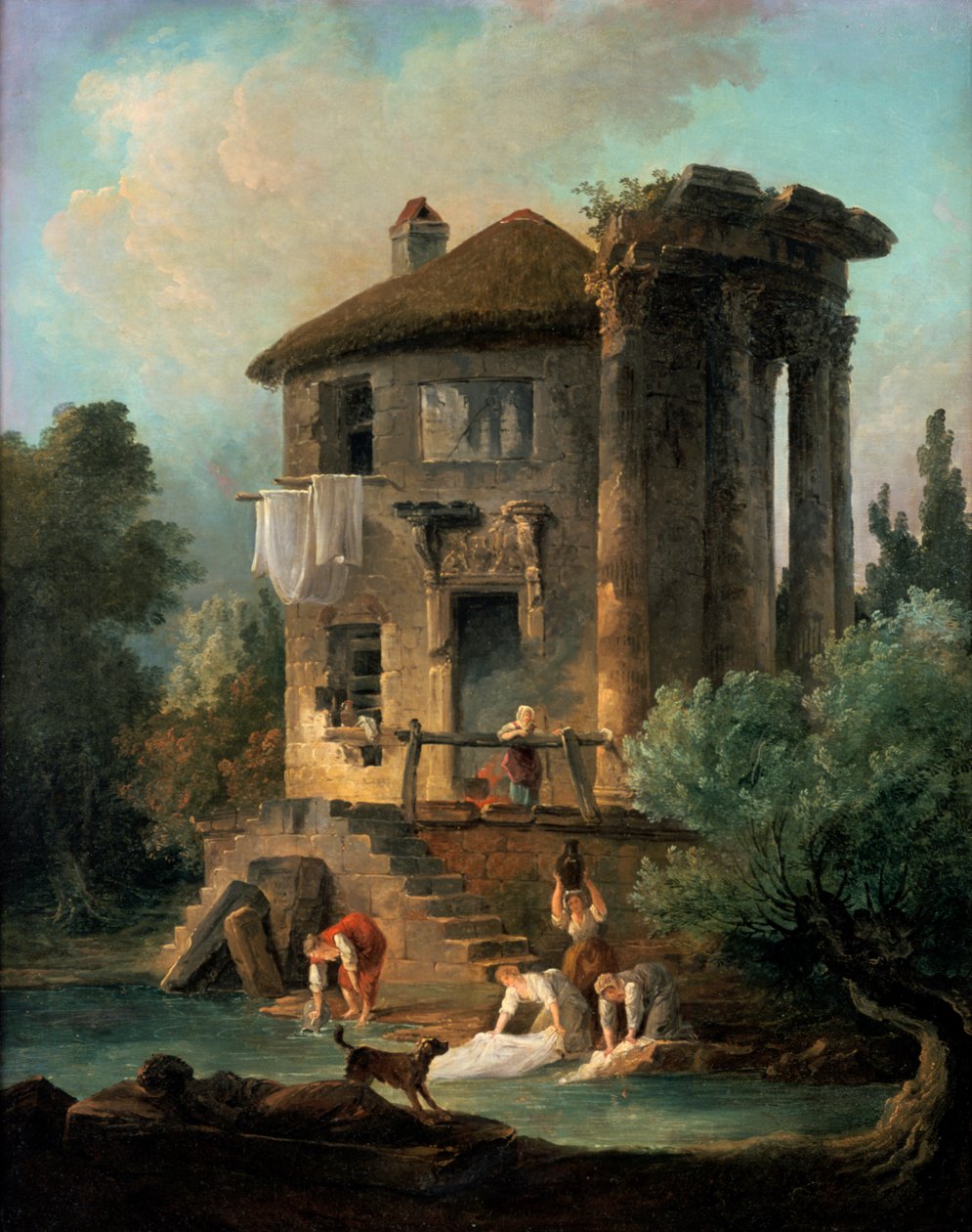 Vestan temppeli Tivolissa, Roomassa, 1831 tekijältä Lancelot Théodore Turpin de Crissé de Crissé