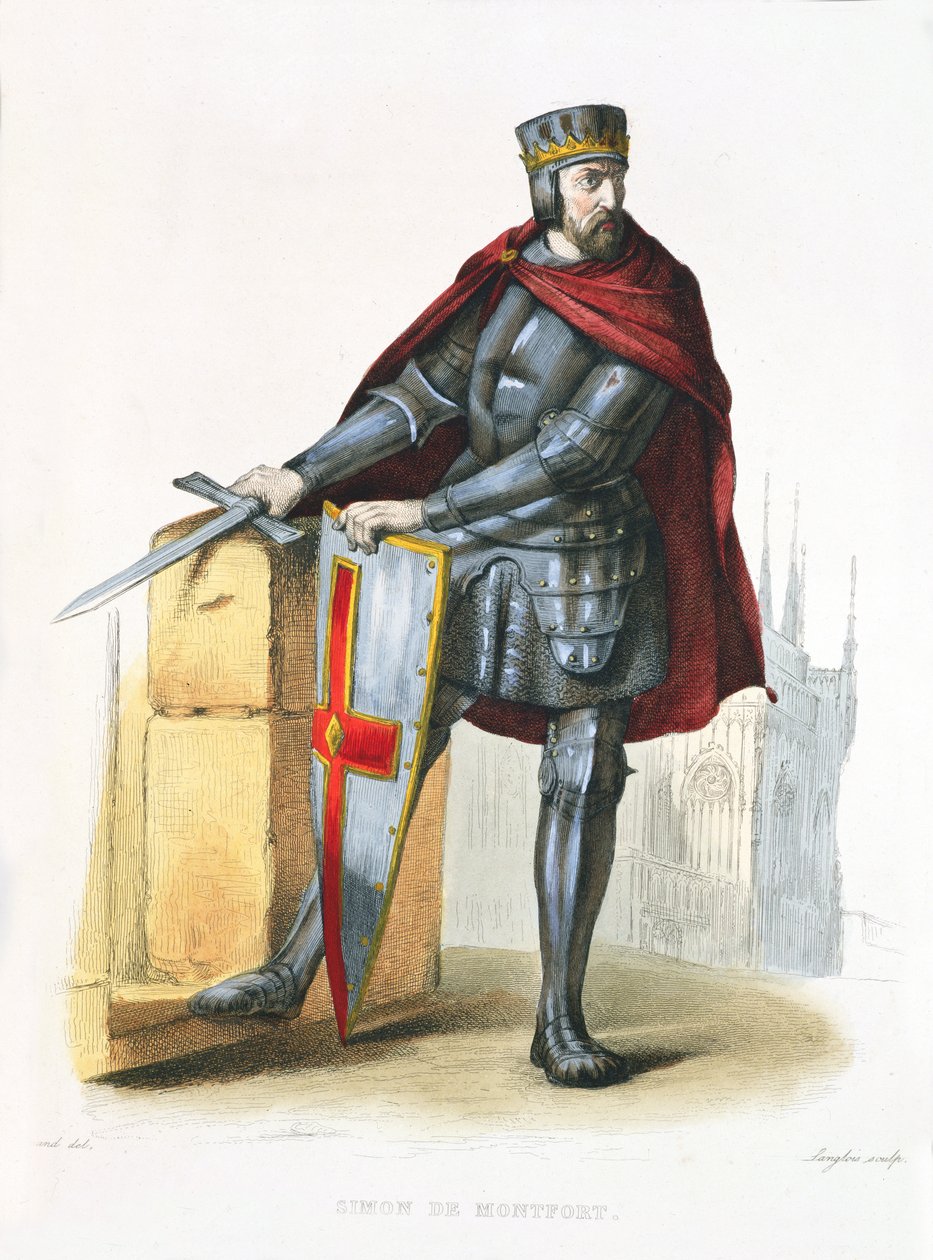 Simon de Montfort 1150-1218 kuvitus E. Mennechet
