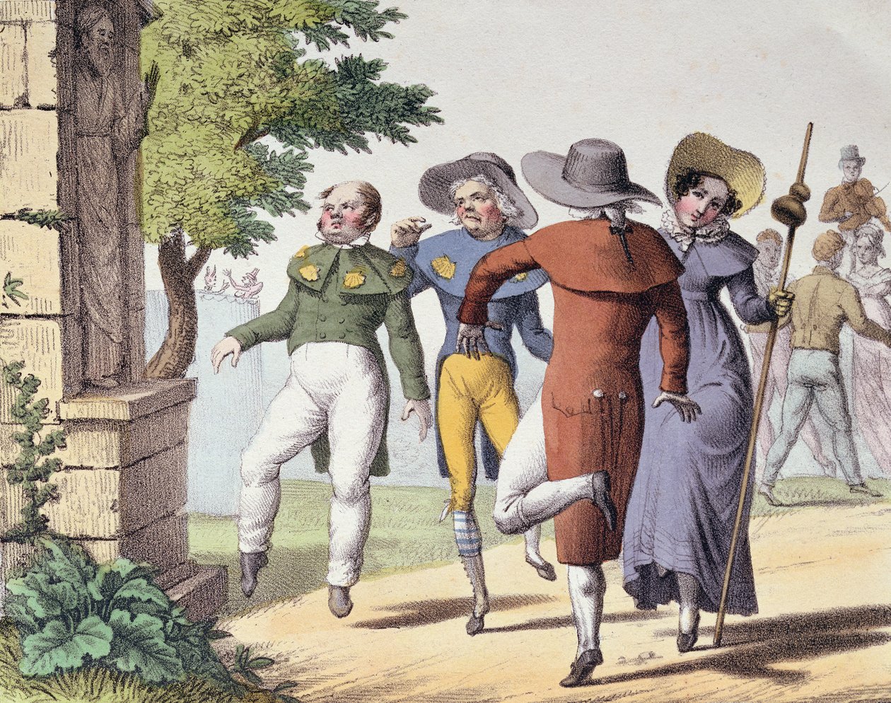 Pyhän Vituksen tanssi, Albumista Comique de Pathologie Pittoresque, 1823 tekijältä Langlume