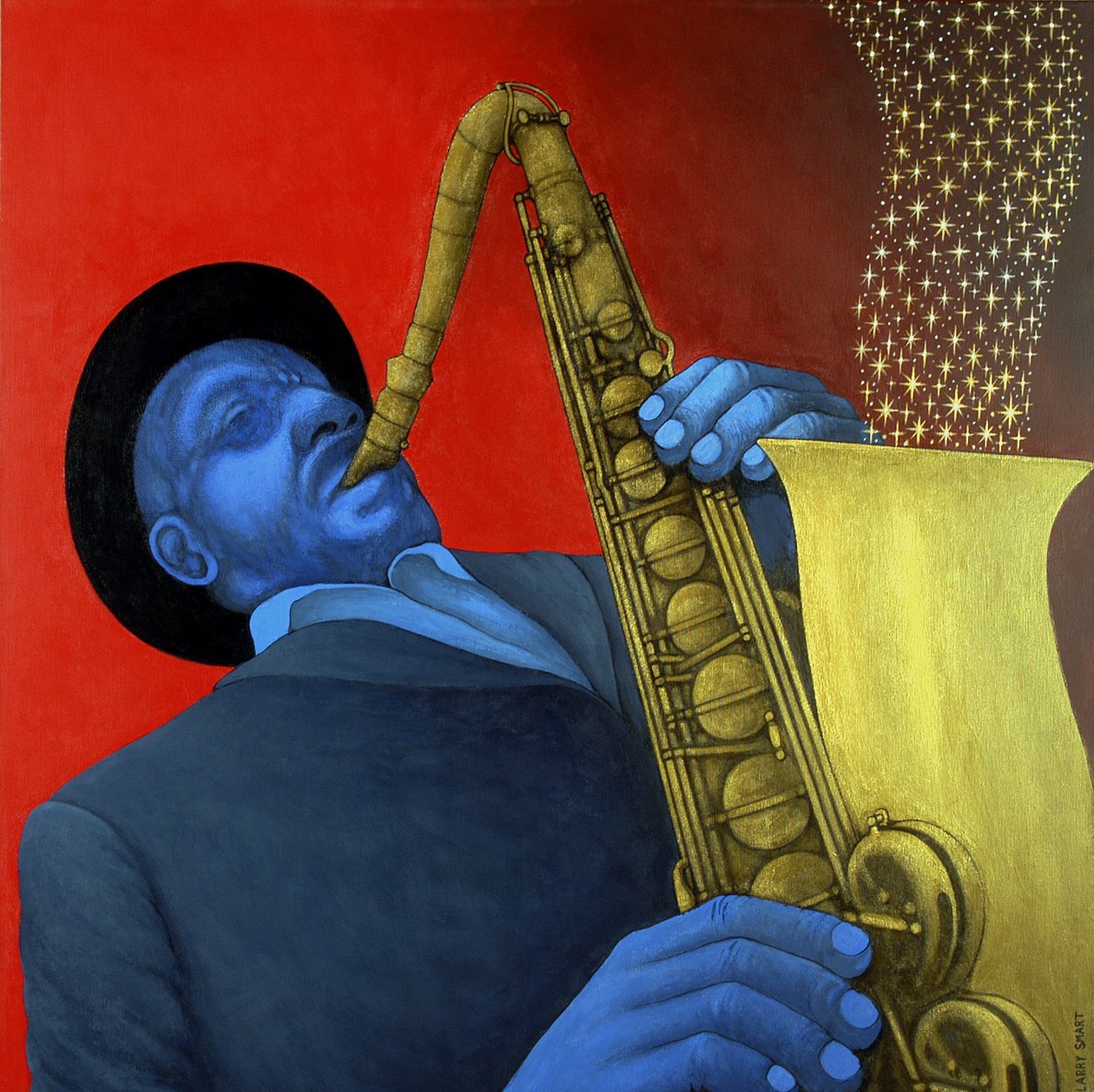 Ben Webster (1909-73) (akryyli pellavalle) tekijältä Larry Smart
