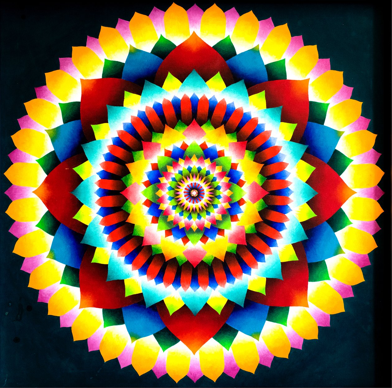 Psykedeelinen mandala, 1969 tekijältä Larry Smart