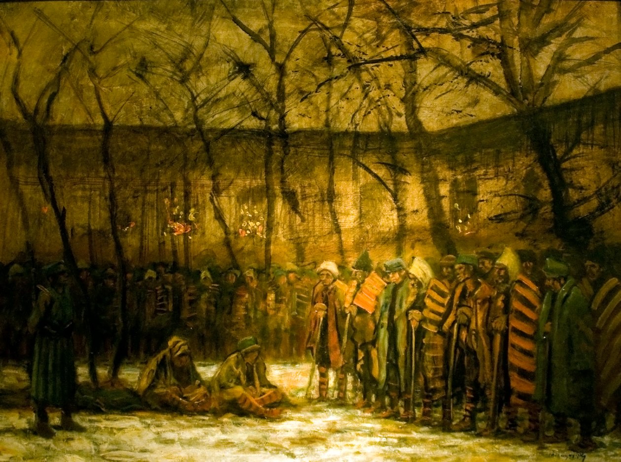 Hadifoglyok karacsonyanEnglish: Christmas_of_the_Pisoners_of_Warn tekijältä Laszlo Mednyanszky