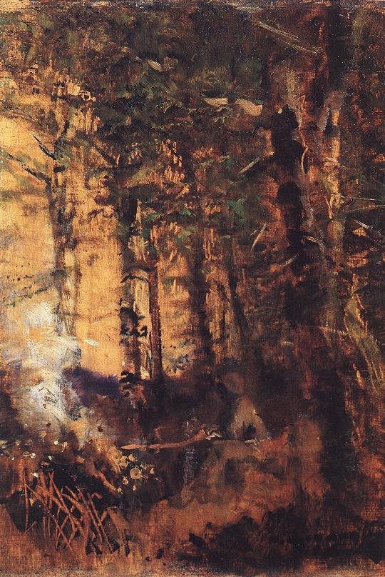 Näkymä metsään tekijältä Laszlo Mednyanszky