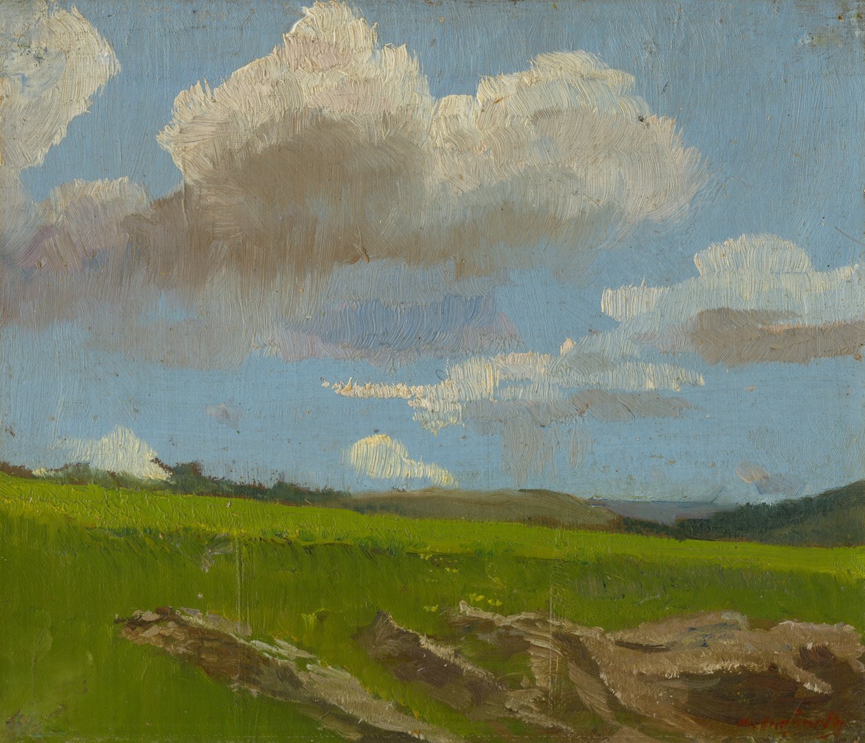 Maisema pilvien kanssa, 1890-1910 tekijältä Laszlo Mednyanszky